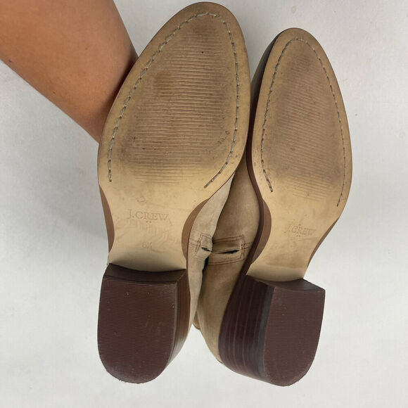 J.CREW Sawyer Ankle Boots Booties Suede Leather Sand C9868 Womens Size 6.5 - Picture 7 of 10